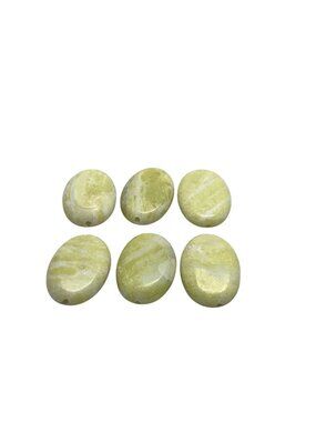 Lot of 6 Oval Yellow Quartz Beads For Jewelry or Crafts (2020)